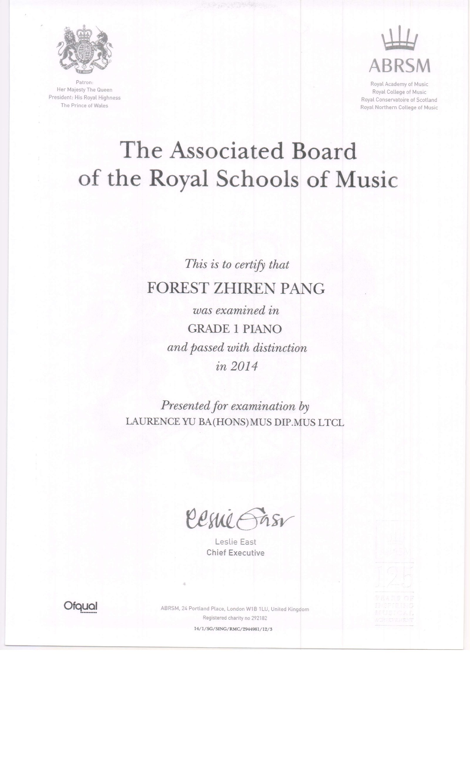 Distinction Certs 12