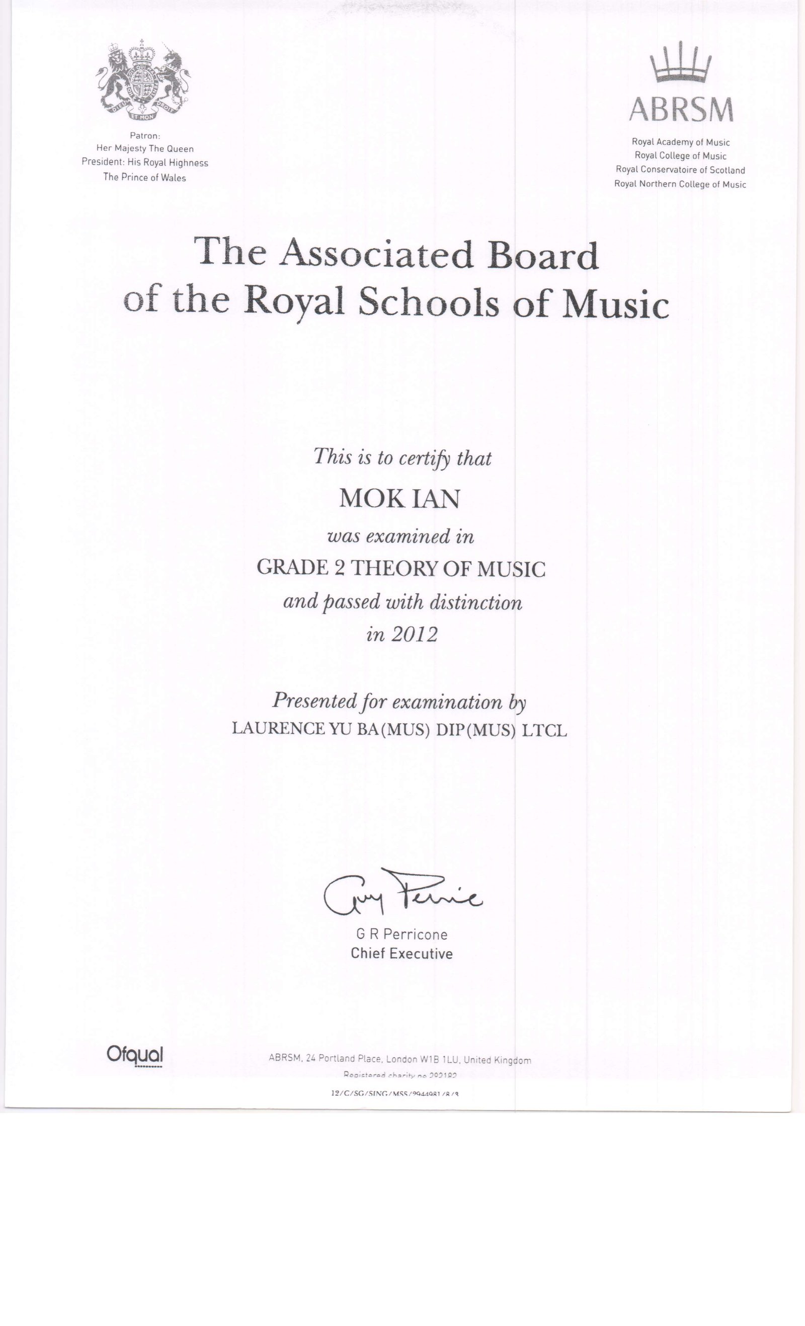 Distinction Certs 16