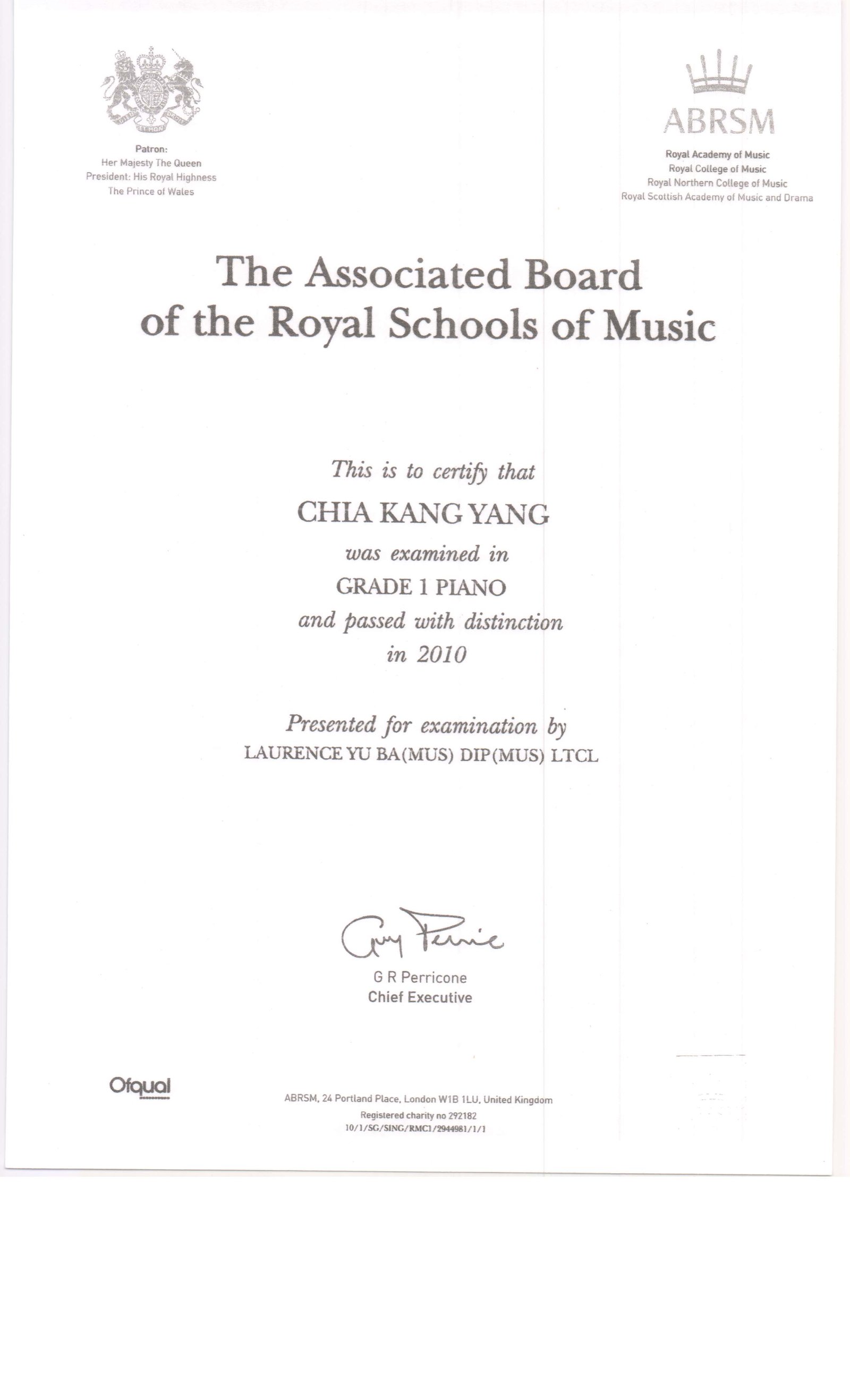 Distinction Certs 22