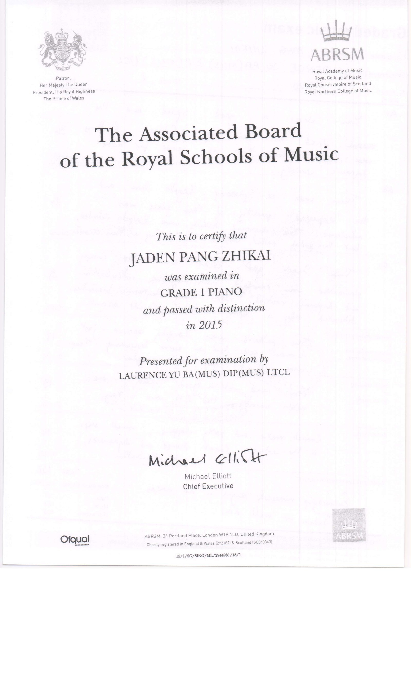 Distinction Certs 5
