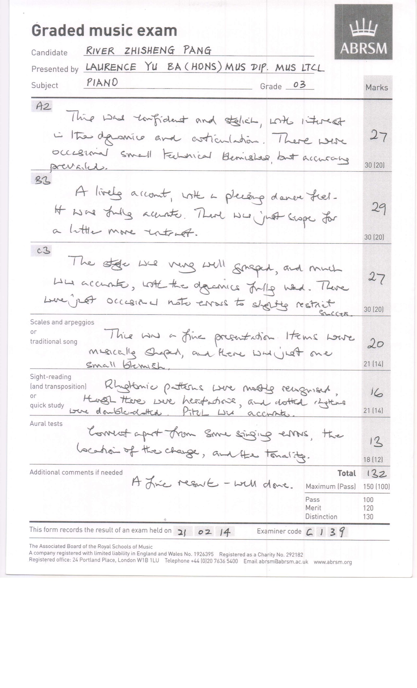 Distinction Certs 7